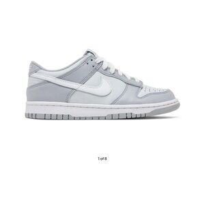 Nike Gray and White Low-Top Sneakers
